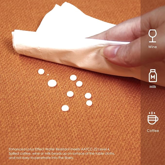 BALCONY & FALCON Rectangle Tablecloth Washable Wrinkle Resistant and Water