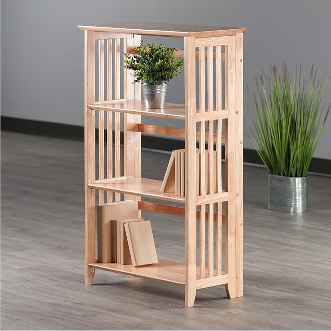 Winsome Mission Beech Wood 4-Tier Shelf
