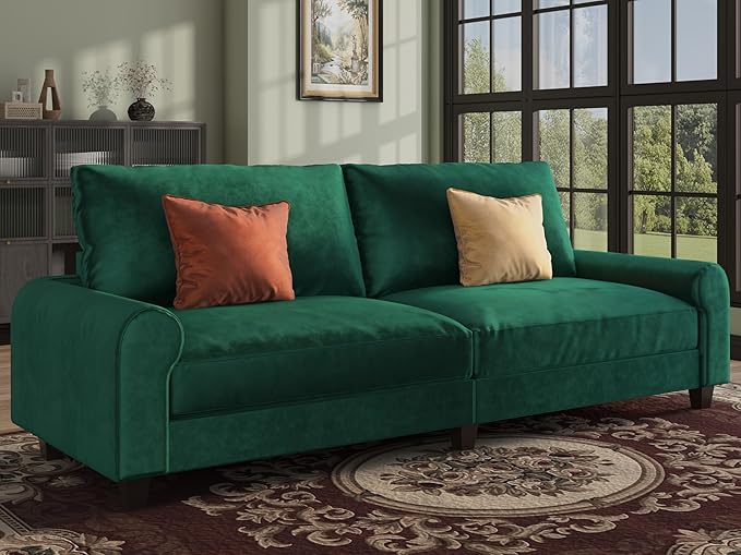 EASE MOOSE 70.6" Velvet Loveseat Sofa, Soft Deep Seat Couches