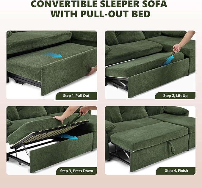 VINGLI Convertible Sofa Bed Couches