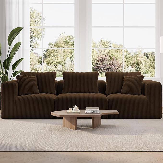Novilla 106" Modular Sectional Sofa, Modern Cloud Sectional Couch