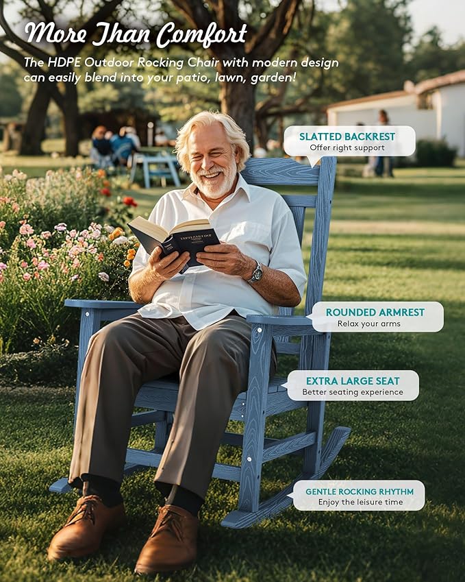 SERWALL HDPE Outdoor Rocking Chair