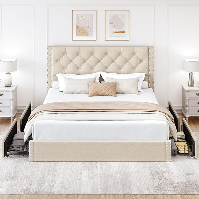 LARMACE Full Size Bed Frame