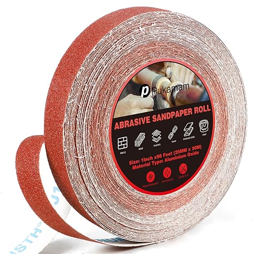 Emery Cloth Roll, 80 Grit Sandpaper Roll, Wet and Dry Emory Cloths