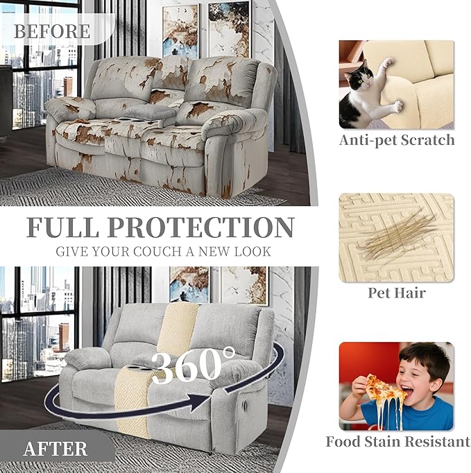100% Waterproof Sectional Recliner Couch Covers