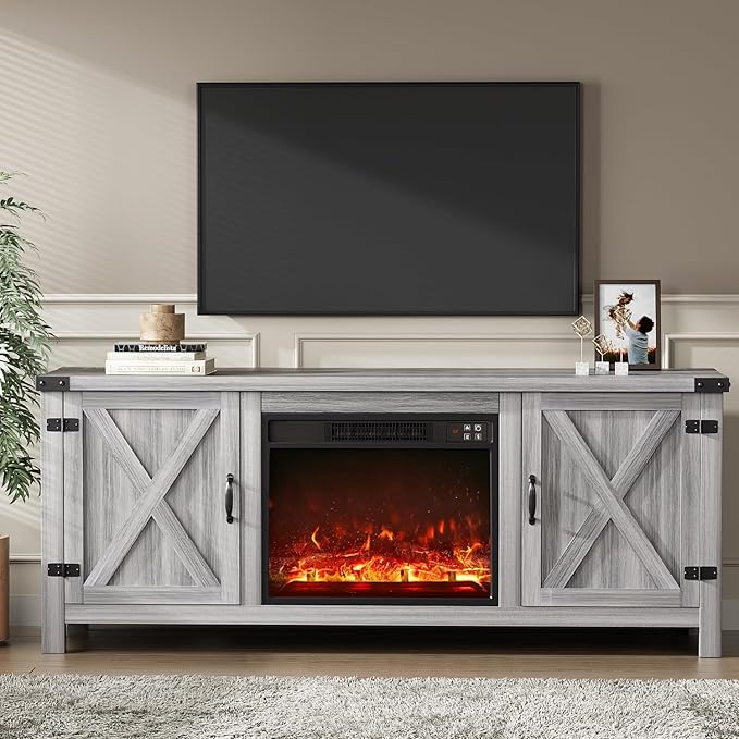YESHOMY Fireplace TV Stand