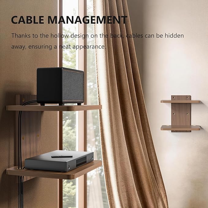 WALI Floating TV Shelf, 2 Tier Projector Shelf