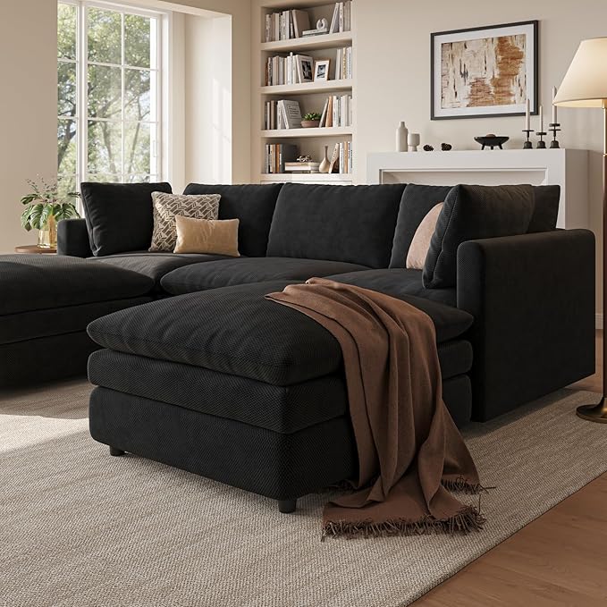 97" Cloud Couches for Living Room, 29.1" Deep Seat Modular Sectional Sofa