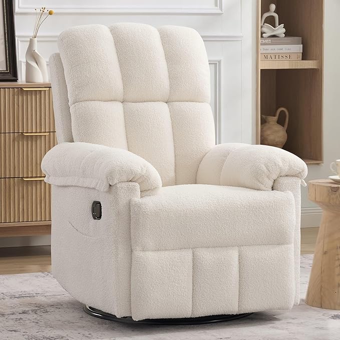 Korser Recliner Chair, Swivel Rocker Recliner Chair