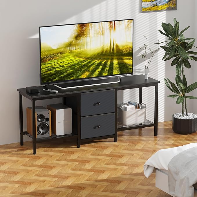 TV Stand Suitable for TVs up to 55 Inches, Entertainment Center