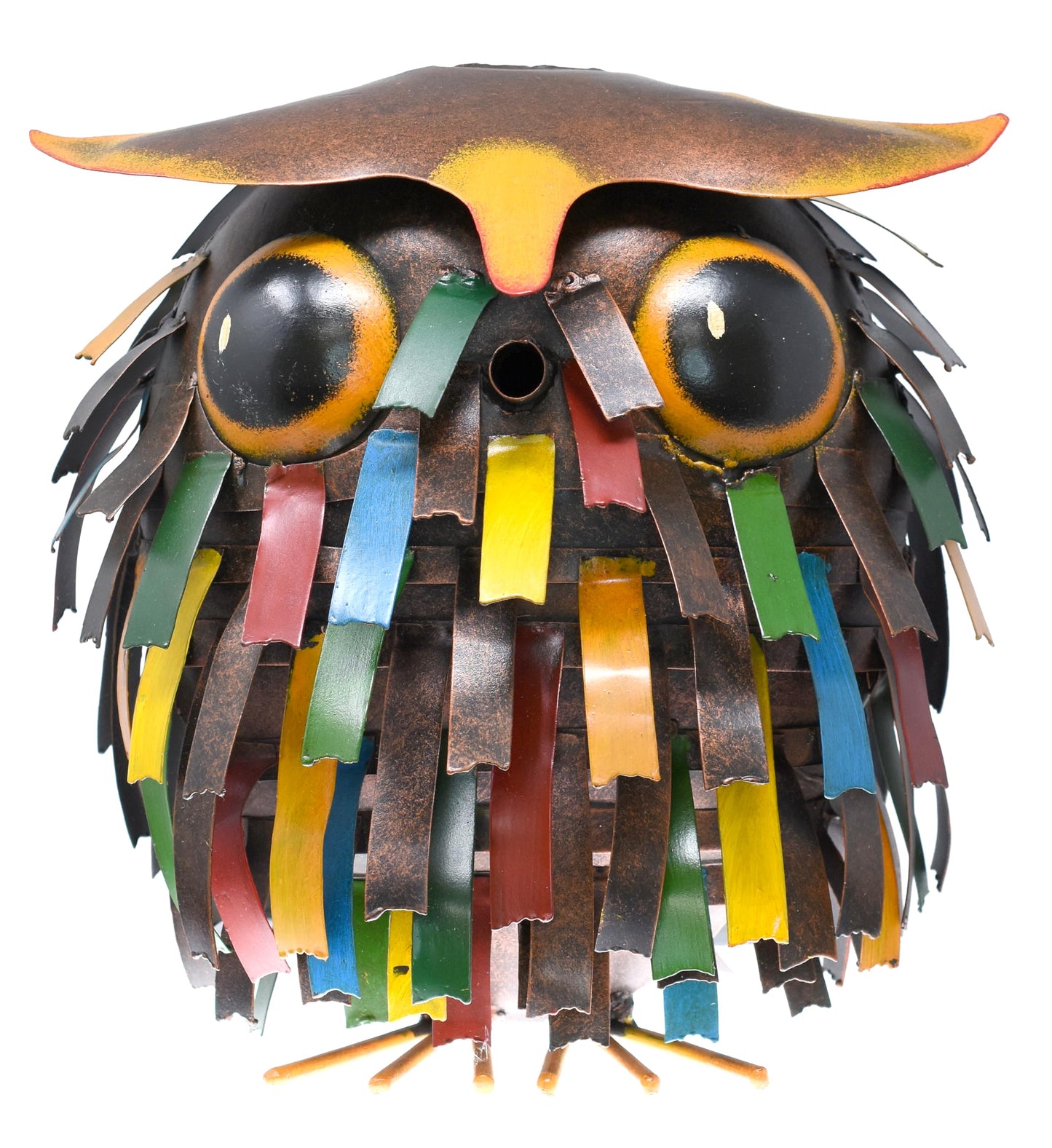 Gift Essentials GEBLUEG435 Spikey Owl Watering Can, Metal Owl Garden Decor