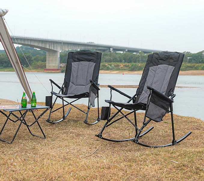 Romswi 2 Pack High Back Portable Rocking Chair