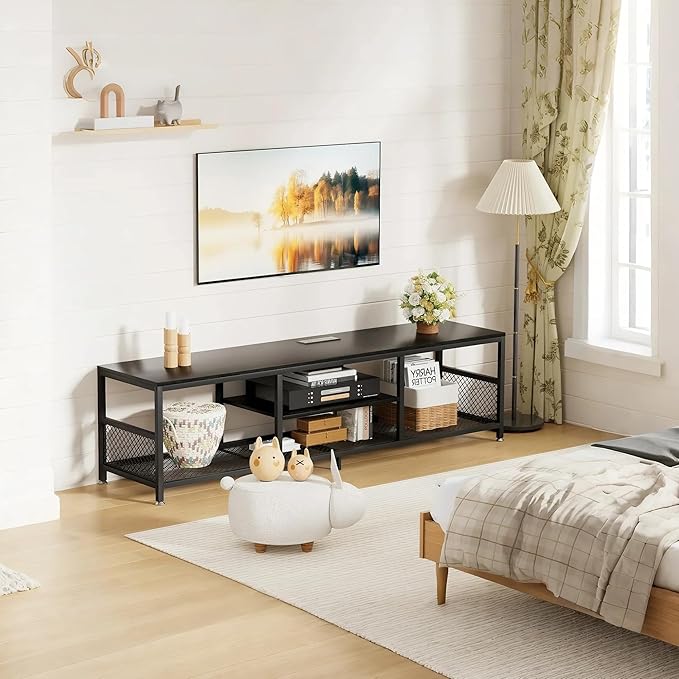 VECELO TV Stand with Power Outlets