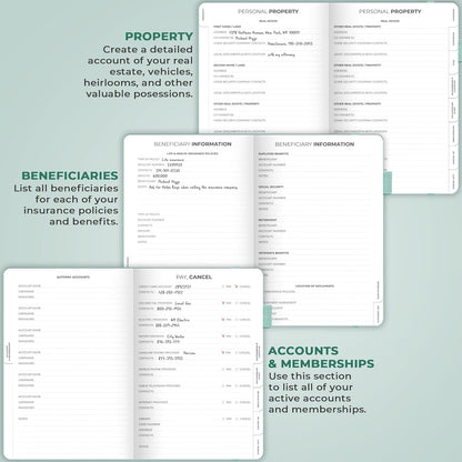 Clever Fox End of Life Planner – Final Arrangements Organizer for Beneficiary, Will Preparation, Last Wishes & Funeral Planning, A5 (Mint Cream)