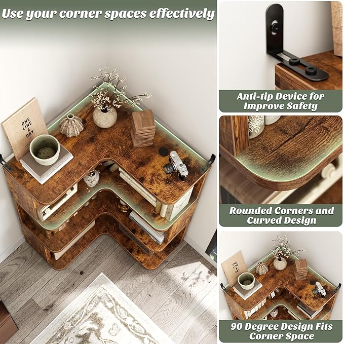Armocity Corner Book Shelf