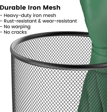 19.5" H Mesh Umbrella Stand - Ventilated Mesh Umbrella Holder for Entryway - Extra Capacity Storage for Umbrellas Canes & More - Freestanding Indoor Organizer 10.4" L x 10.4" W x 19.5" H - 2P Black