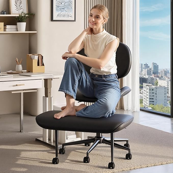 Pinmoco Upgraded Cross Legged Office Chair