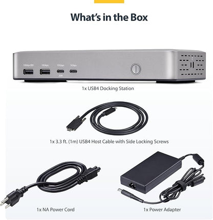 StarTech.com USB-C Docking Station (10-in-1, USB4), Up to 100W Charging for Laptop, 40Gbps Data Transfer, 2.5Gb Ethernet, Single 8K, Dual 4K Display, 6X USB (Not MacOS Compatible)