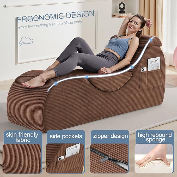 Yoga Chair Lounge for Adult, Ergonomic Chaise Lounge Chair
