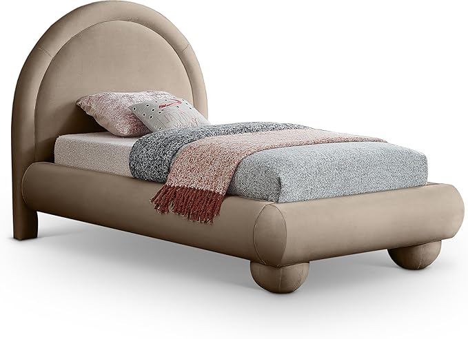 Meridian Furniture MadridTaupe-T Madrid Collection Art Deco Twin Bed