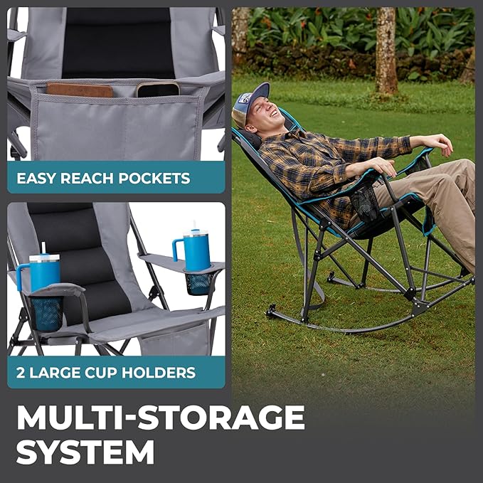 FUNDANGO Oversized Rocking Camping Chair