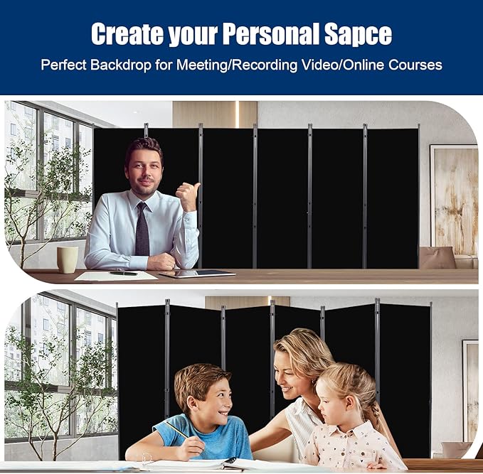 Room Divider 6FT Portable Room Dividers and Folding Privacy Screens, 6 Panel