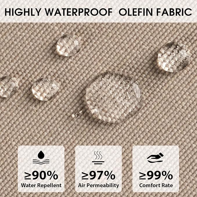 Rocking Chair Cushions with Pillow, Waterproof and Fade-Resistant Thicken
