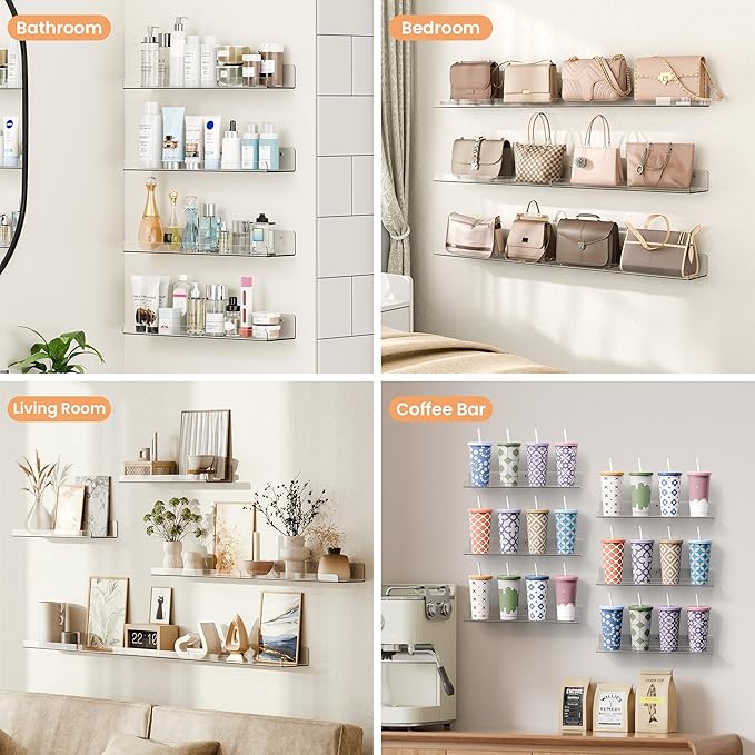 upsimples 6 Pack Acrylic Shelves