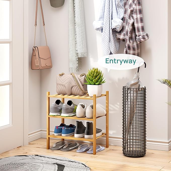 viewcare Small Shoe Rack, 3-Tier Shoe Rack