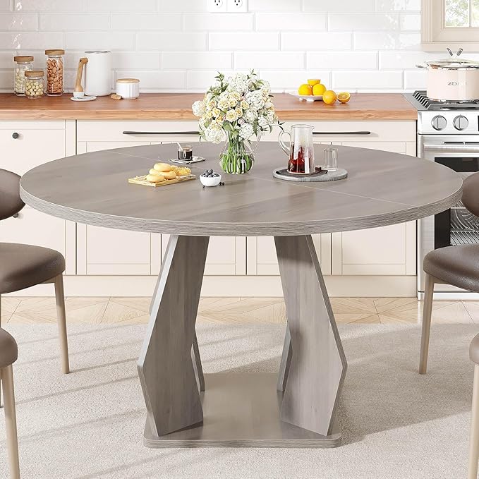 IBF Round Dining Table, Farmhouse Pedestal Dining Tables