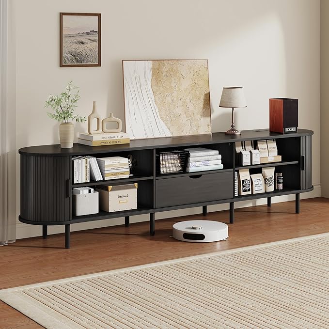 86.6" Mid-Century TV Stand