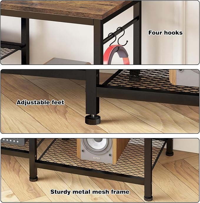 YGEOMER TV Stand for Up to 55 Inch Tvs, Entertainment Center