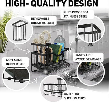 Small Kitchen Sink Caddy Organizer and sponge holder