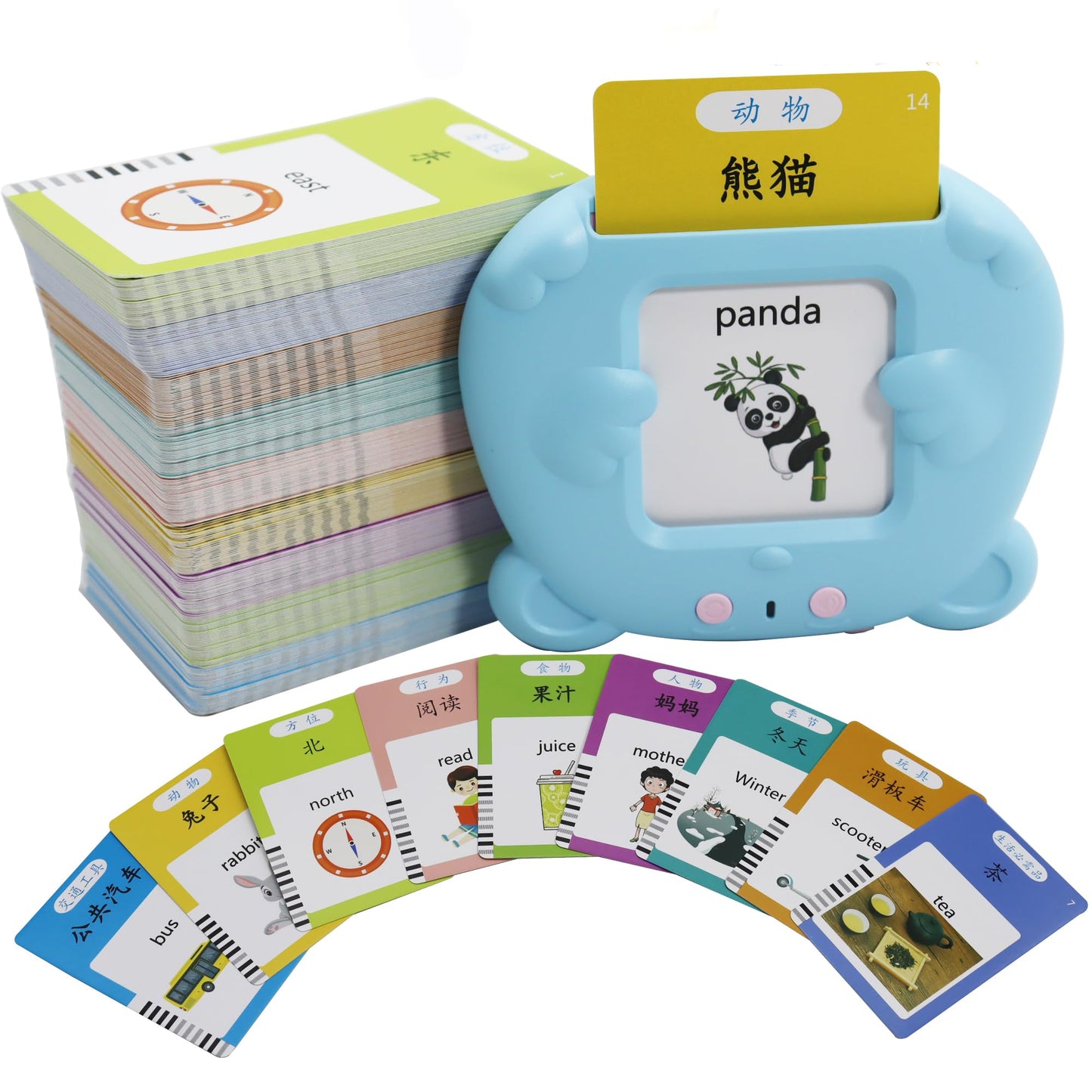 Mayaphilos 510 Sight Words Chinese and English Talking Flash Cards, Early Education Card, Learn Mandarin for Kids, Learning Cards for Toddlers Birthday Gifts