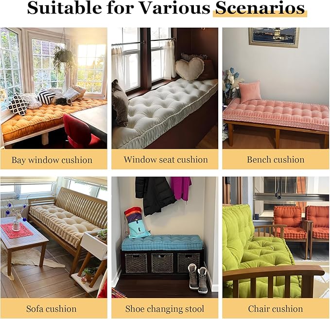 Custom Bench Cushion, Tufted Bench Cushions