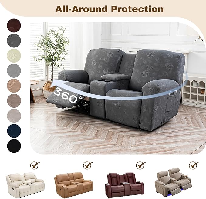 Gennia Waterproof Recliner Loveseat Cover