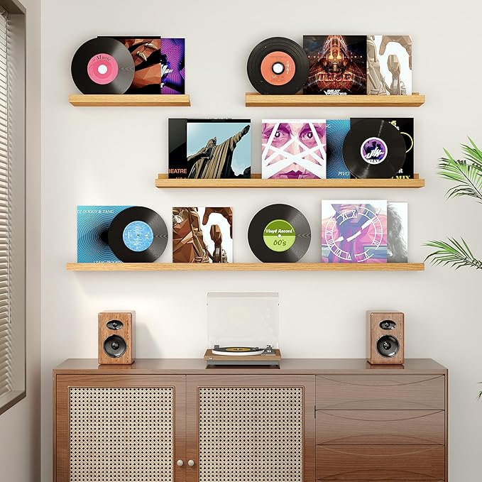 Floating Shelves for Wall, 36 inch Wood Floating Shelves Set of 2, Picture