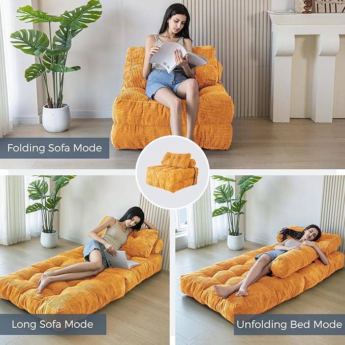 MAXYOYO Folding Sofa Bed, Convertible Sleeper Chair