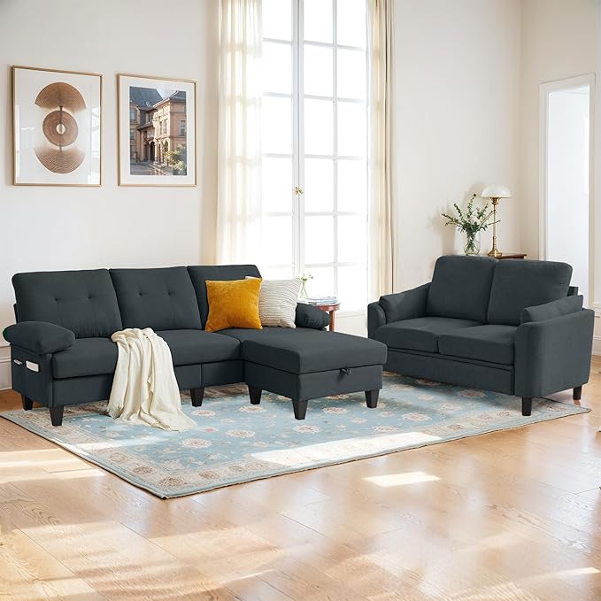 5 Seat Sectional Sofa Set for Living Room Set