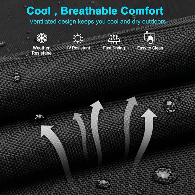 ABORON Heavy Duty Tanning Chair, 5-Gear Outdoor Folding Chaise Lounge Chair