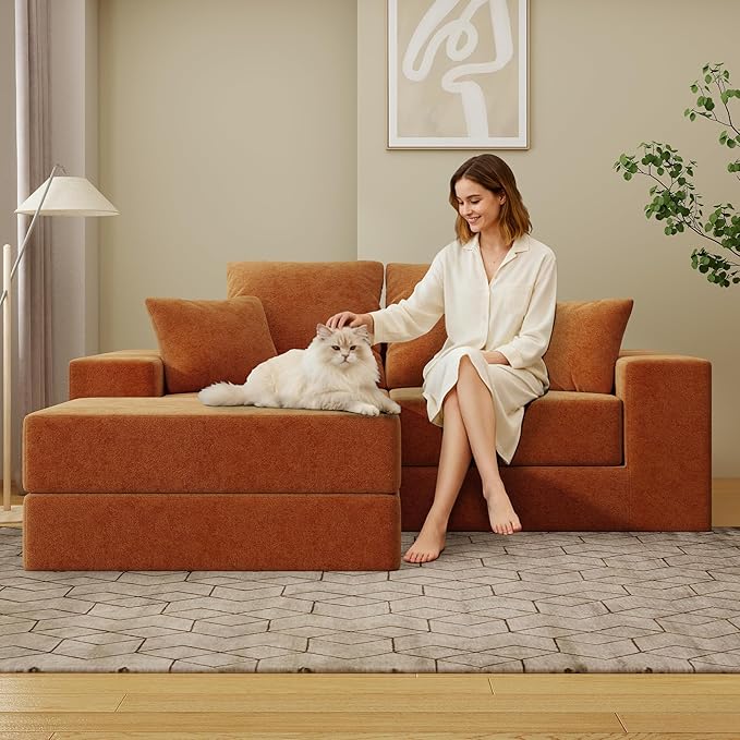 Cloud Modular Sectional Sofa, Comfy Boneless Couch
