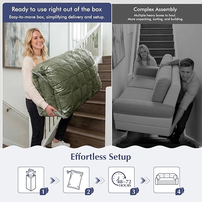Homkdom 3 Seater Convertible Folding Sofa Bed, Pull Out Sleeper Sofa