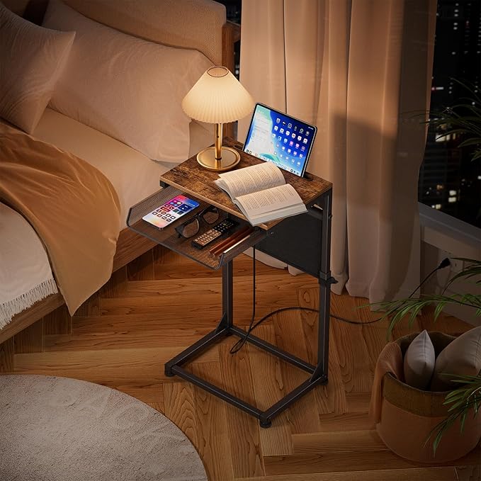 Simple Trending Side Table, C Shaped End Table