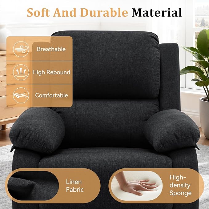 Korser Recliner Chair, 360 Swivel Rocker Chair