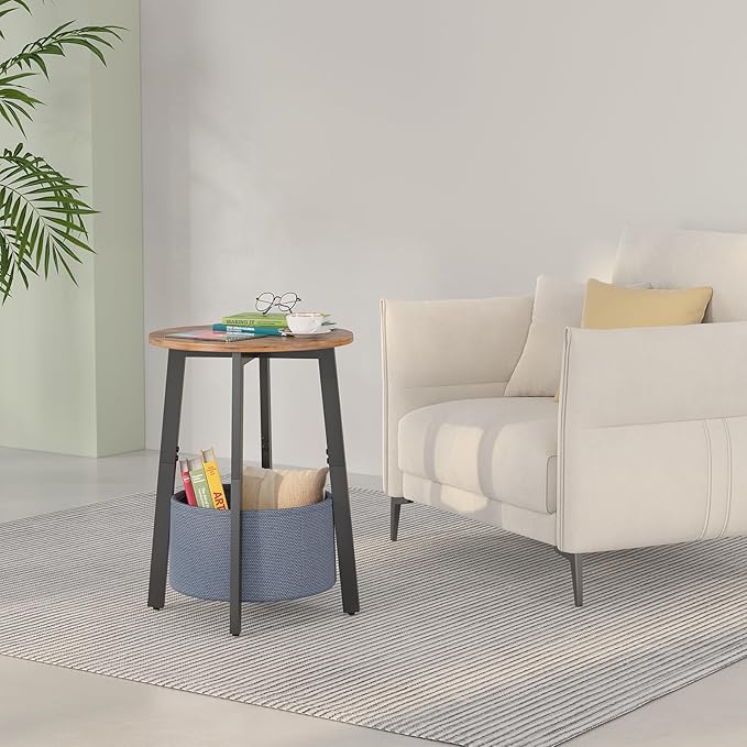 sthmec Small Round Side End Table Set of 2