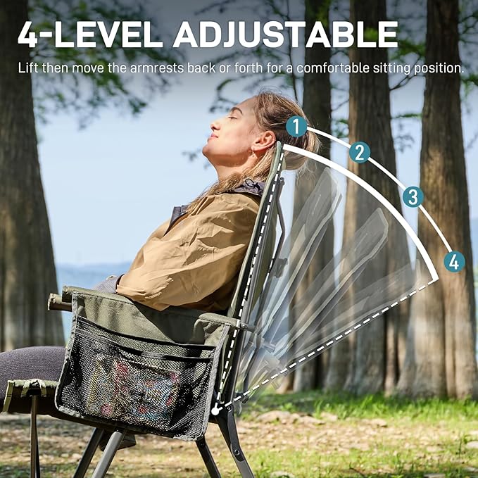 EVER ADVANCED Reclining Camping Chairs