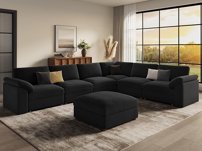 EASE MOOSE Oversized Sectional Modular Sofa, Large U Shape Sectional Couch Wide