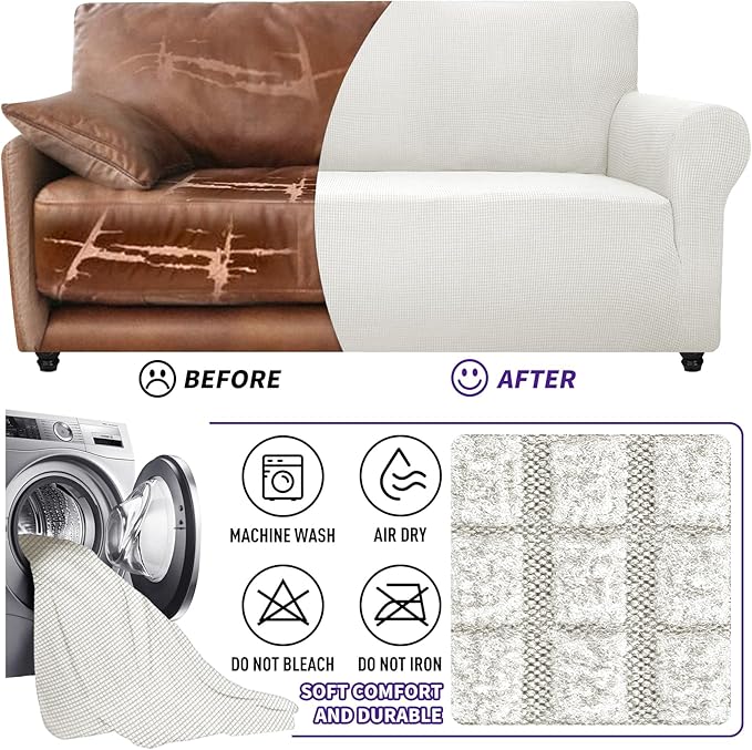 ZNSAYOTX Super Stretch Couch Cover Love Seat Sofa Covers