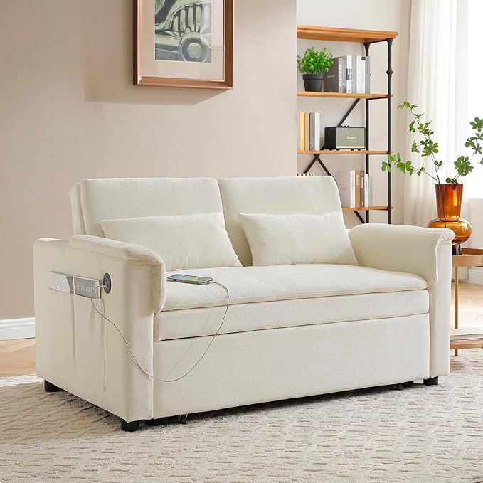 55.5" Small Sleeper Sofa Couch