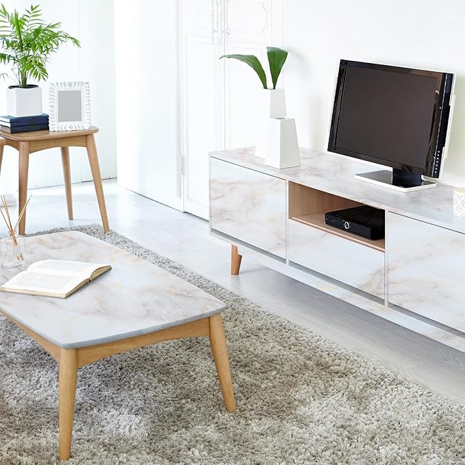 rabbitgoo Marble Contact Paper for Countertops, Self Adhesive Peel and Stick